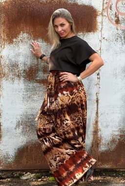 Palazzo Pants — Safari with Sash