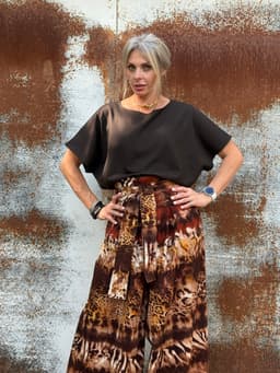 Palazzo Pants — Safari with Sash