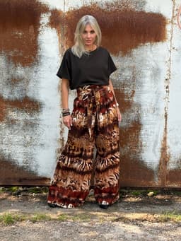 Palazzo Pants — Safari with Sash