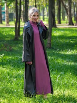 Trench Coat with Belt — Cranberry