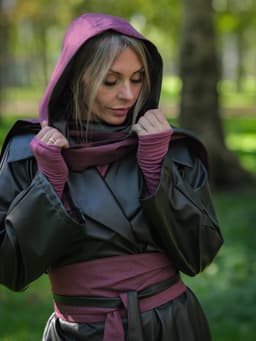 Trench Coat with Belt — Cranberry