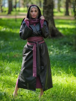 Trench Coat with Belt — Cranberry