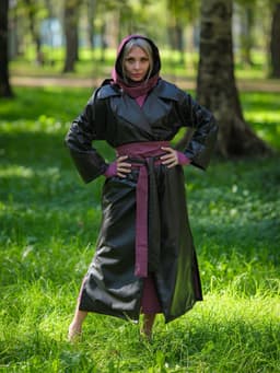 Trench Coat with Belt — Cranberry
