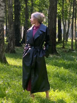 Trench Coat with Belt — Cranberry