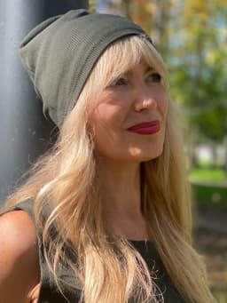 Hat — Ribbed Jersey, Moss Green