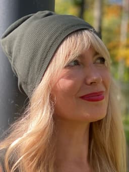 Hat — Ribbed Jersey, Moss Green