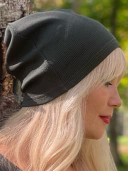 Hat — Ribbed Jersey, Moss Green