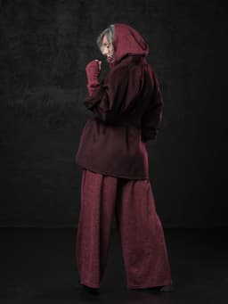 Kimono Coat with Belt — Marsala