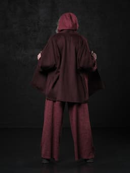 Kimono Coat with Belt — Marsala