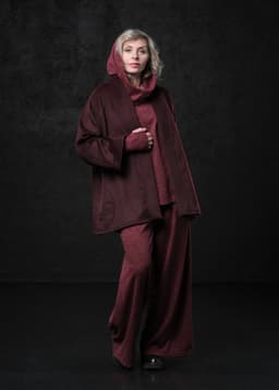 Kimono Coat with Belt — Marsala