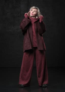 Kimono Coat with Belt — Marsala