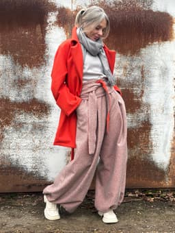 Palazzo Pants & Sash — Coating Fabric