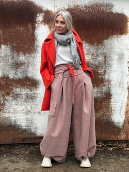 Palazzo Pants & Sash — Coating Fabric