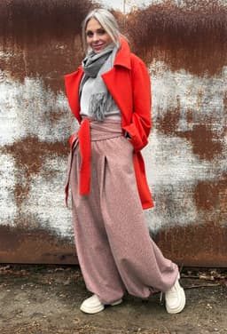 Palazzo Pants & Sash — Coating Fabric