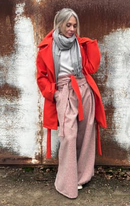 Palazzo Pants & Sash — Coating Fabric