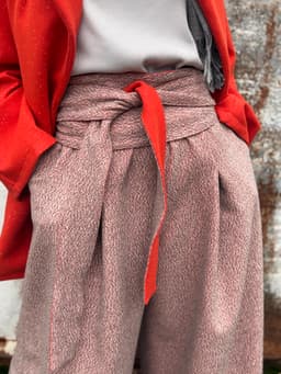 Palazzo Pants & Sash — Coating Fabric