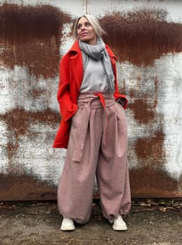 Palazzo Pants & Sash — Coating Fabric