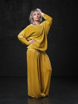 Set: Palazzo Pants & Reversible Longsleeve — Velvet & Silk