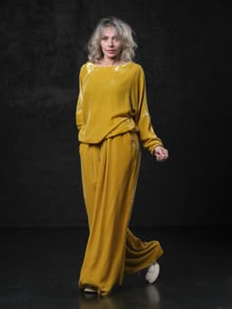 Set: Palazzo Pants & Reversible Longsleeve — Velvet & Silk