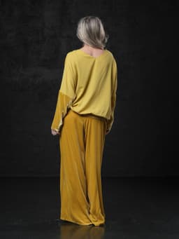 Set: Palazzo Pants & Reversible Longsleeve — Velvet & Silk