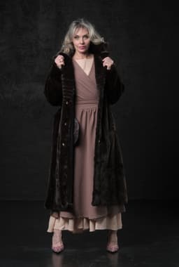 Faux Fur Coat — Chocolate, Classic