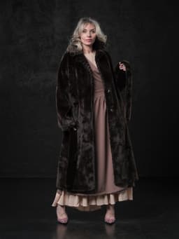Faux Fur Coat — Chocolate, Classic