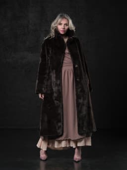 Faux Fur Coat — Chocolate, Classic