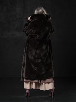 Faux Fur Coat — Chocolate, Classic