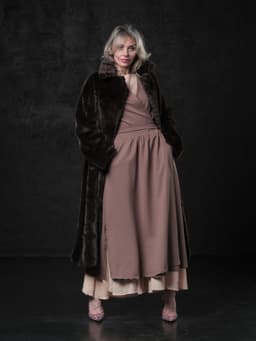 Faux Fur Coat — Chocolate, Classic