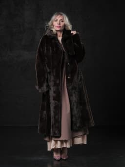 Faux Fur Coat — Chocolate, Classic