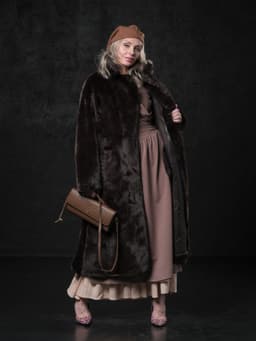 Faux Fur Coat — Chocolate, Classic