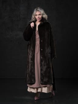 Faux Fur Coat — Chocolate, Classic