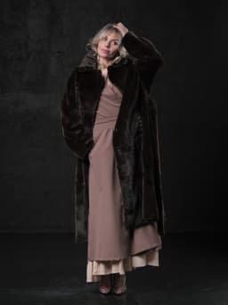 Faux Fur Coat — Chocolate, Classic