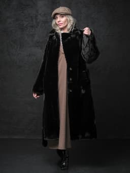 Faux Fur Coat — Black, Classic