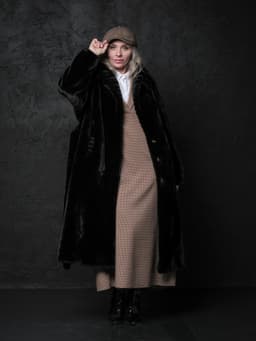 Faux Fur Coat — Black, Classic