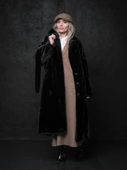 Faux Fur Coat — Black, Classic