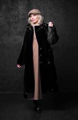 Faux Fur Coat — Black, Classic