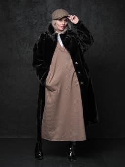 Faux Fur Coat — Black, Classic
