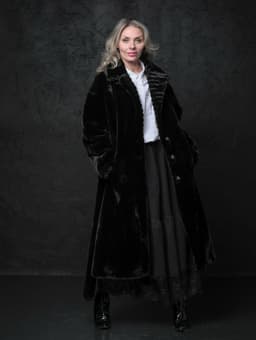 Faux Fur Coat — Black, Classic