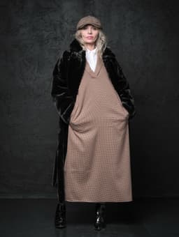 Faux Fur Coat — Black, Classic