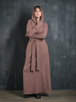 Assassin Dress — 2-Thread Fleece, Cocoa