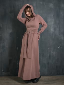 Assassin Dress — 2-Thread Fleece, Cocoa