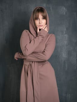 Assassin Dress — 2-Thread Fleece, Cocoa