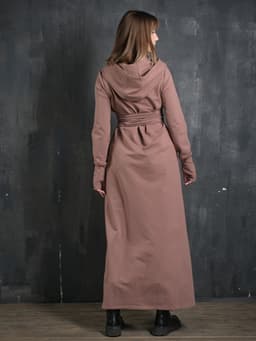 Assassin Dress — 2-Thread Fleece, Cocoa