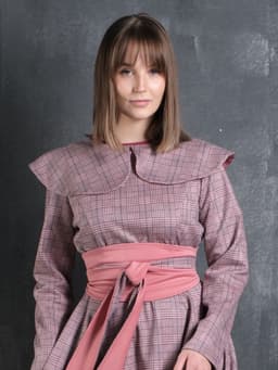 Peplum Waist Collar — Peach