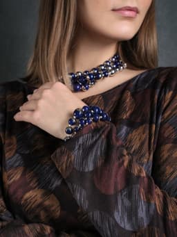 Beads — Blue, Magnetic Clasp