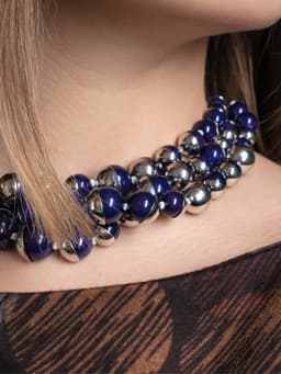 Beads — Blue, Magnetic Clasp