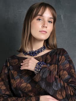 Beads — Blue, Magnetic Clasp
