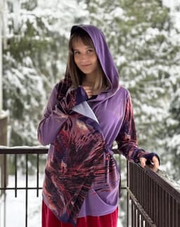 Robe & Tank Top Set — Purple Watercolor