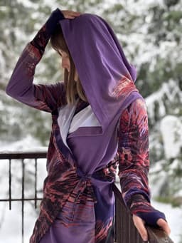 Robe & Tank Top Set — Purple Watercolor